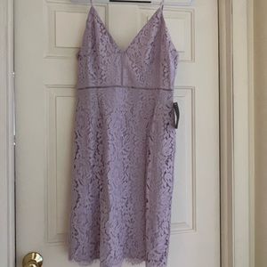 Lilac ASTR The Label Lattice Inset Lace Dress
